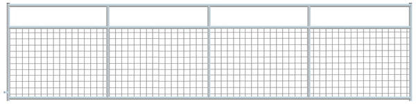 4" x 4" Wire Mesh Galvanized Square Corner 18 ft. Gate