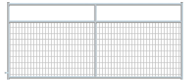 2" x 4" Wire Mesh Galvanized Square Corner 12 ft. Gate