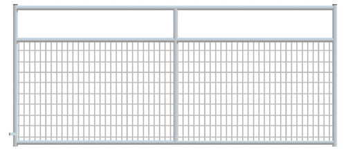 2" x 4" Wire Mesh Galvanized Square Corner 12 ft. Gate