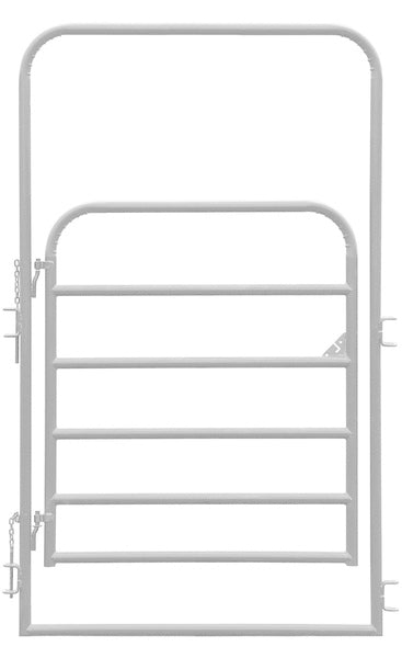 Alligator Brand 6 Bar Galvanized Round Corner 4 ft. Entrance Panel