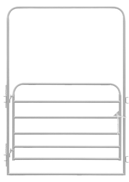 Alligator Brand 6 Bar Heavy-Duty Galvanized Round Corner 6 ft. Entrance Panel