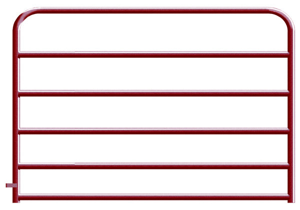 Alligator Brand 6 Bar Red Powder Coated Round Corner 6 ft. Gate