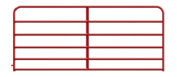 Alligator Brand 6 Bar Red Powder Coated Round Corner 10 ft. Gate