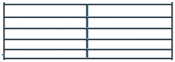 Alligator Brand 6 Bar Black Powder Coated Square Corner 12 ft. Gate