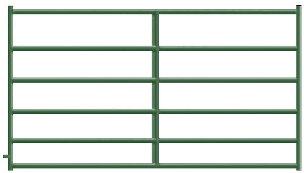 Alligator Brand 6 Bar Green Powder Coated Square Corner 8 ft. Gate