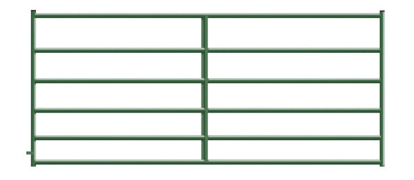 Alligator Brand 6 Bar Green Powder Coated Square Corner 10 ft. Gate