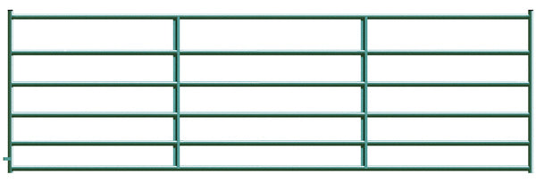 Alligator Brand 6 Bar Green Powder Coated Square Corner 14 ft. Gate