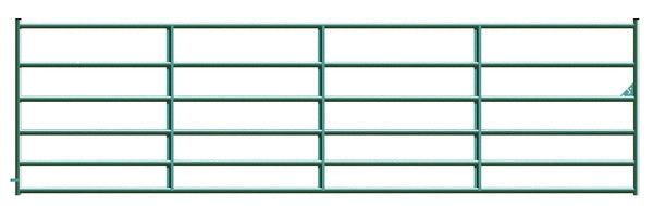 Alligator Brand 6 Bar Green Powder Coated Square Corner 16 ft. Gate