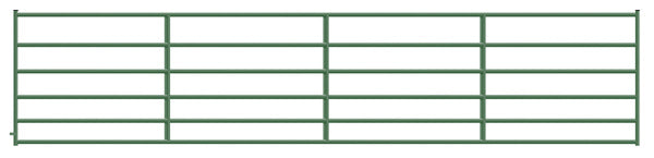 Alligator Brand 6 Bar Green Powder Coated Square Corner 18 ft. Gate