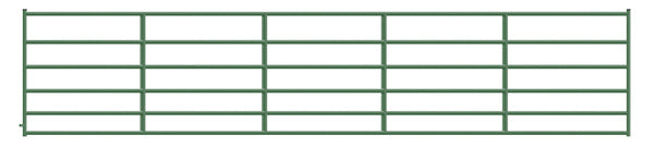 Alligator Brand 6 Bar Green Powder Coated Square Corner 20 ft. Gate