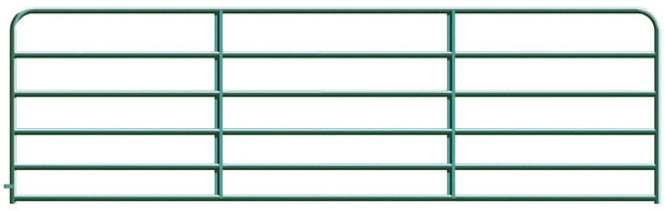 Alligator Brand 6-Bar Heavy-Duty Green Powder Coated Round Corner 14 ft. Gate