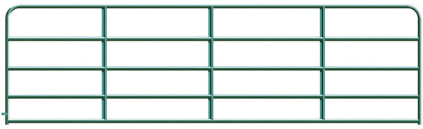Alligator Brand 6-Bar Heavy-Duty Green Powder Coated Round Corner 16 ft. Gate