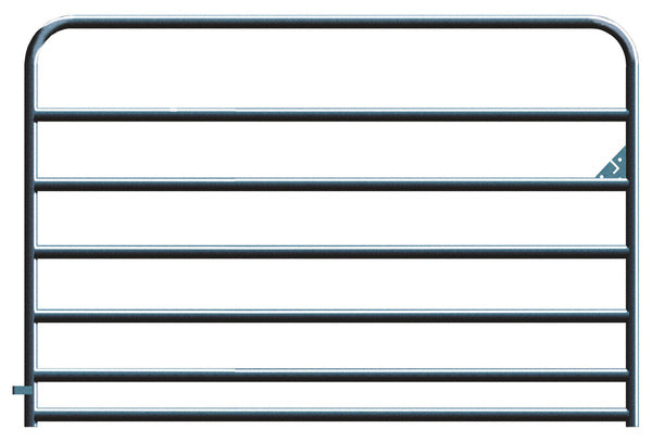 Alligator Brand 7 Bar Black Powder Coated Round Corner 4 ft. Gate