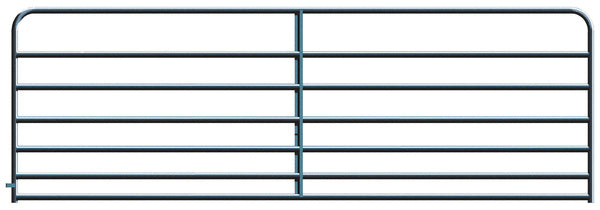 Alligator Brand 7 Bar Black Powder Coated Round Corner 12 ft. Gate