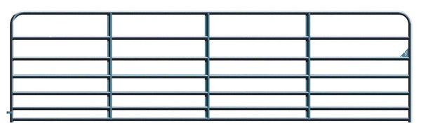 Alligator Brand 7 Bar Black Powder Coated Round Corner 16 ft. Gate
