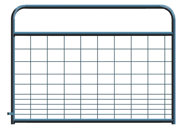 Hog Wire Mesh Black Powder Coated Round Corner 4 ft. Gate