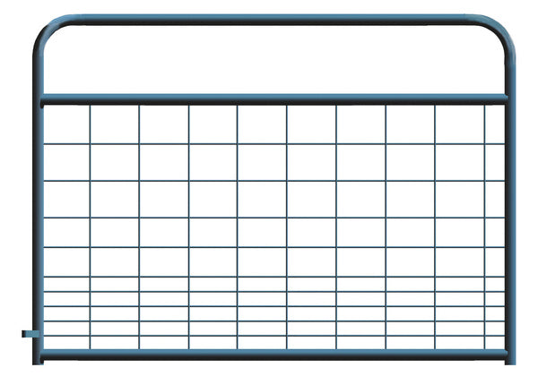 Hog Wire Mesh Black Powder Coated Round Corner 6 ft. Gate