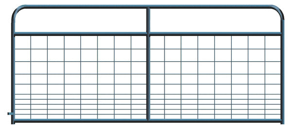 Hog Wire Mesh Black Powder Coated Round Corner 8 ft. Gate