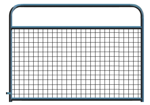 4" x 4" Wire Mesh Black Powder Coated Round Corner 6 ft. Gate