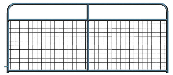 4" x 4" Wire Mesh Black Powder Coated Round Corner 8 ft. Gate