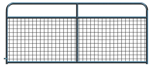 4" x 4" Wire Mesh Black Powder Coated Round Corner 8 ft. Gate