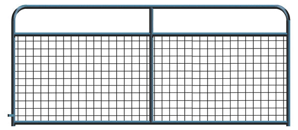 4" x 4" Wire Mesh Black Powder Coated Round Corner 10 ft. Gate