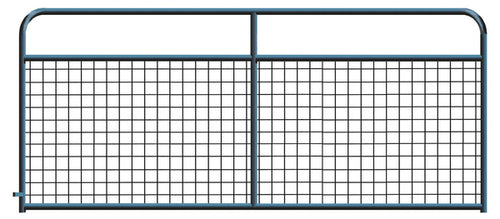 4" x 4" Wire Mesh Black Powder Coated Round Corner 10 ft. Gate