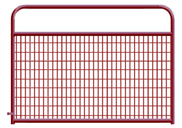 2" x 4" Wire Mesh Red Powder Coated Square Corner 12 ft. Gate