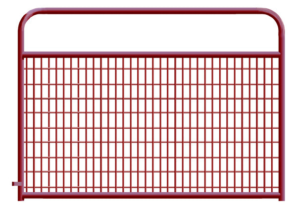 2" x 4" Wire Mesh Red Powder Coated Square Corner 6 ft. Gate