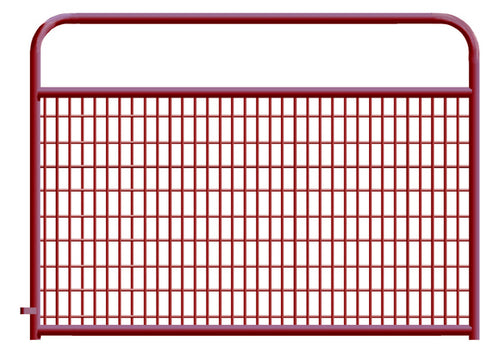 2" x 4" Wire Mesh Red Powder Coated Square Corner 6 ft. Gate