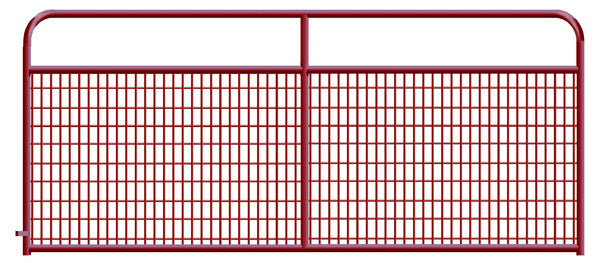 2" x 4" Wire Mesh Red Powder Coated Square Corner 8 ft. Gate