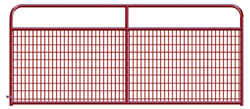 2" x 4" Wire Mesh Red Powder Coated Square Corner 8 ft. Gate