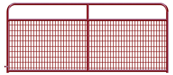2" x 4" Wire Mesh Red Powder Coated Square Corner 10 ft. Gate