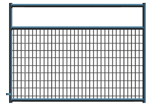 2" x 4" Wire Mesh Black Powder Coated Square Corner 6 ft. Gate