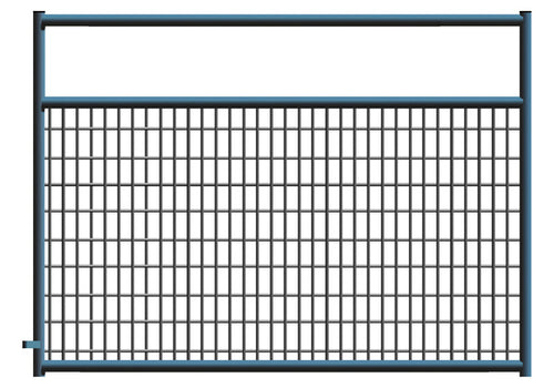 2" x 4" Wire Mesh Black Powder Coated Square Corner 6 ft. Gate