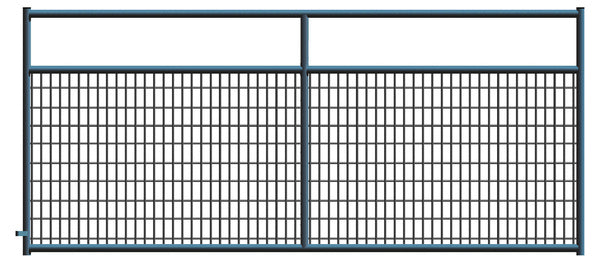 2" x 4" Wire Mesh Black Powder Coated Square Corner 8 ft. Gate