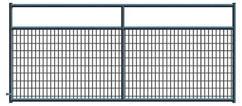 2" x 4" Wire Mesh Black Powder Coated Square Corner 8 ft. Gate