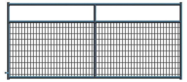 2" x 4" Wire Mesh Black Powder Coated Square Corner 10 ft. Gate
