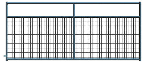 2" x 4" Wire Mesh Black Powder Coated Square Corner 10 ft. Gate