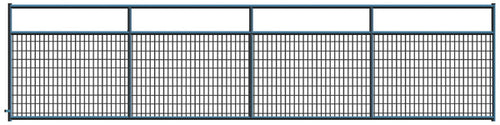 2" x 4" Wire Mesh Black Powder Coated Square Corner 16 ft. Gate