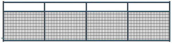 2" x 4" Wire Mesh Black Powder Coated Square Corner 18 ft. Gate