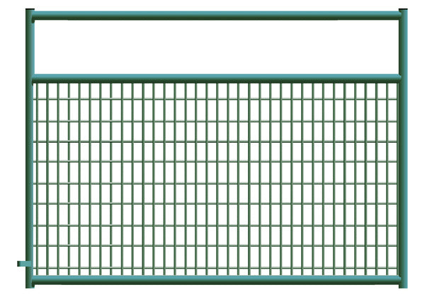 2" x 4" Wire Mesh Green Powder Coated Square Corner 4 ft. Gate