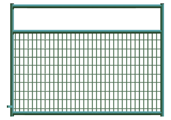 2" x 4" Wire Mesh Green Powder Coated Square Corner 6 ft. Gate