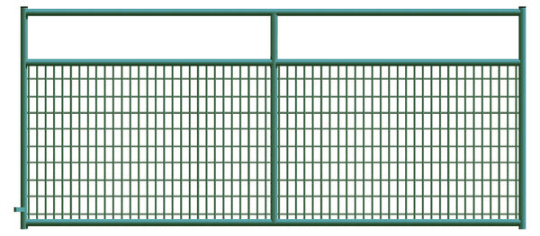 2" x 4" Wire Mesh Green Powder Coated Square Corner 8 ft. Gate