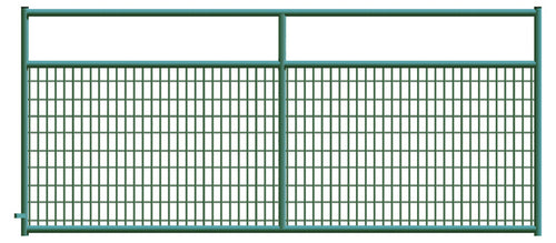 2" x 4" Wire Mesh Green Powder Coated Square Corner 8 ft. Gate