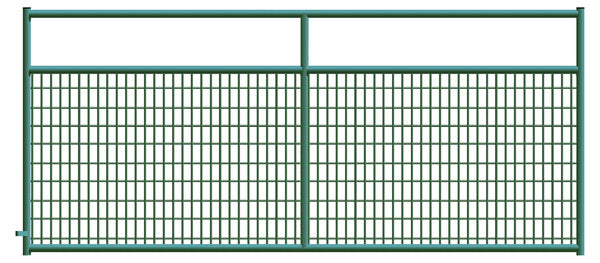 2" x 4" Wire Mesh Green Powder Coated Square Corner 10 ft. Gate