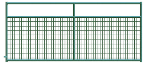 2" x 4" Wire Mesh Green Powder Coated Square Corner 10 ft. Gate