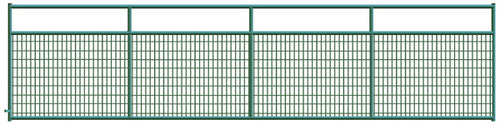 2" x 4" Wire Mesh Green Powder Coated Square Corner 16 ft. Gate