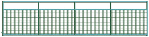 2" x 4" Wire Mesh Green Powder Coated Square Corner 18 ft. Gate