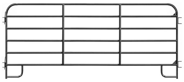 Alligator Brand 6 Bar Black Round Corner 12 ft. Corral Panel